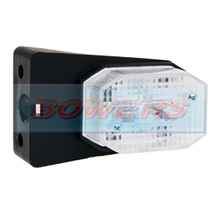 White/Clear Front Marker Light/Lamp With 90° Bracket For Ifor Williams Brian James Trailers